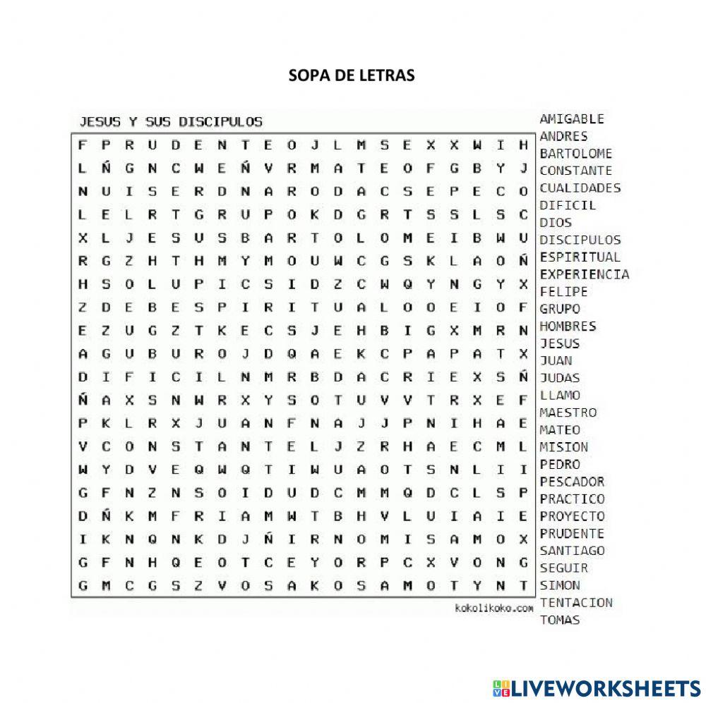 Jesus y sus discipulos