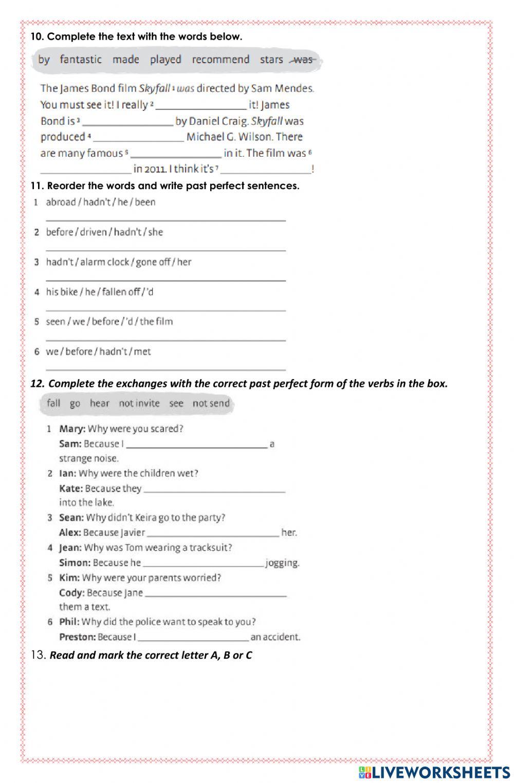 Workshop term 3 English