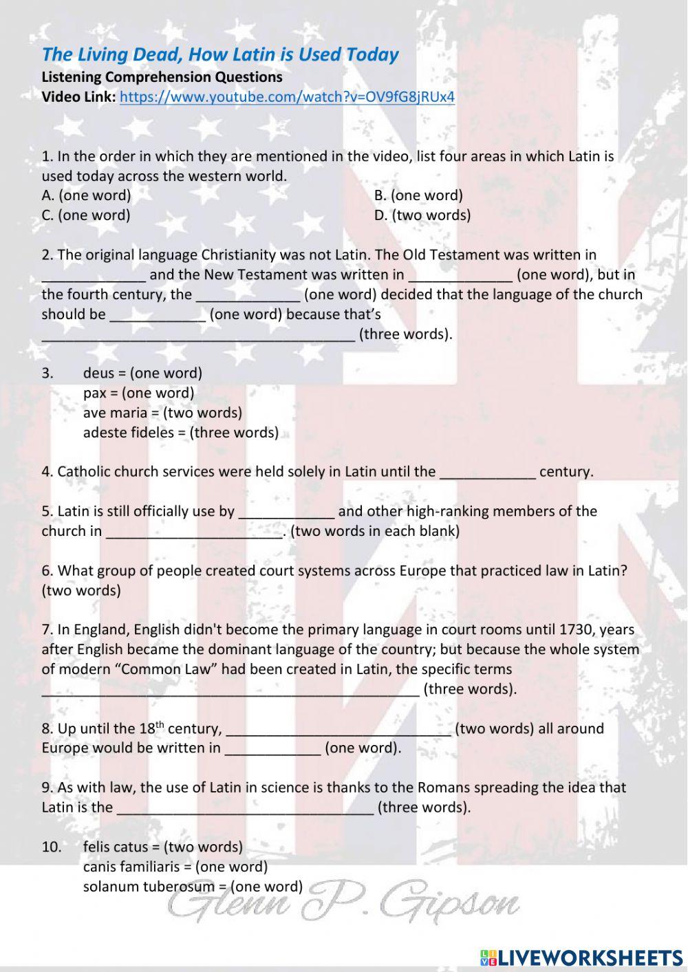 The Living Dead-How Latin is Used Today