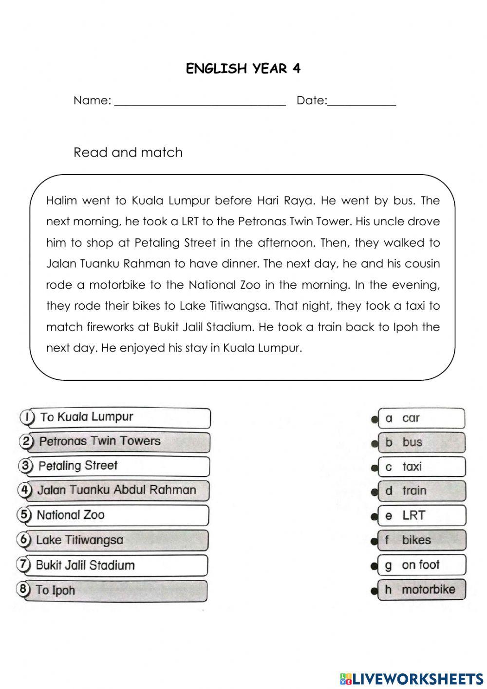 Module 6 Getting Around Worksheets 2 Pdf