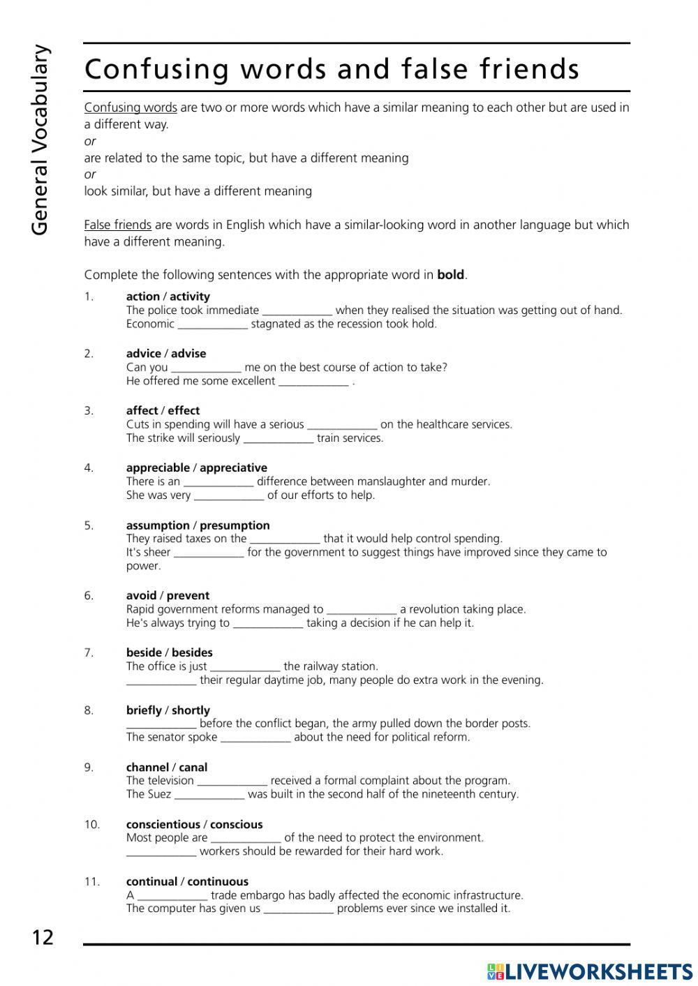 TOEFL vocabulary - practice 1