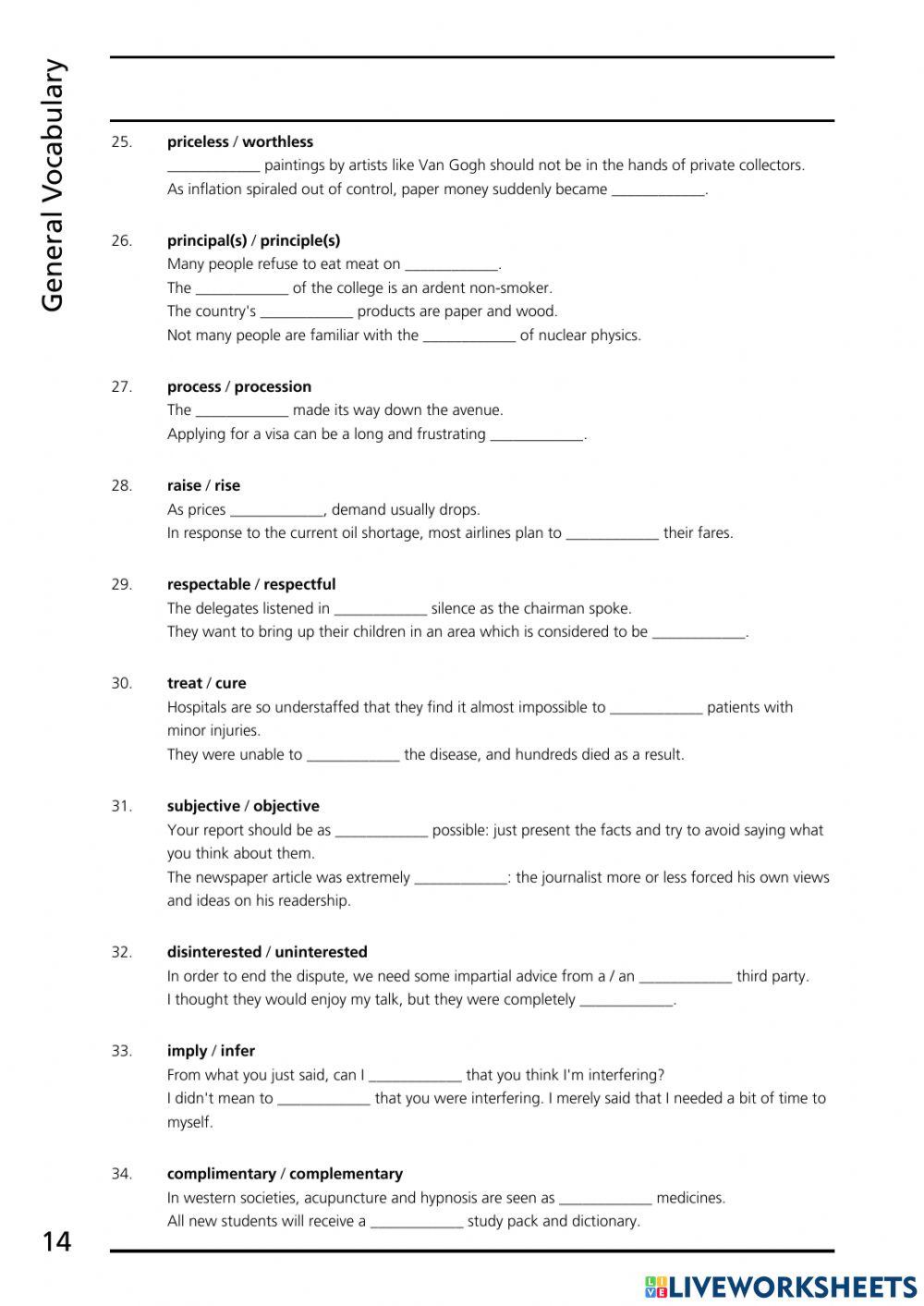 TOEFL vocabulary - practice 1