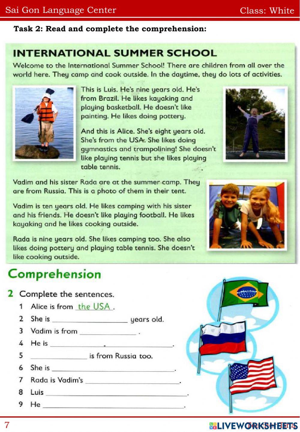 Review present simple, present continuous