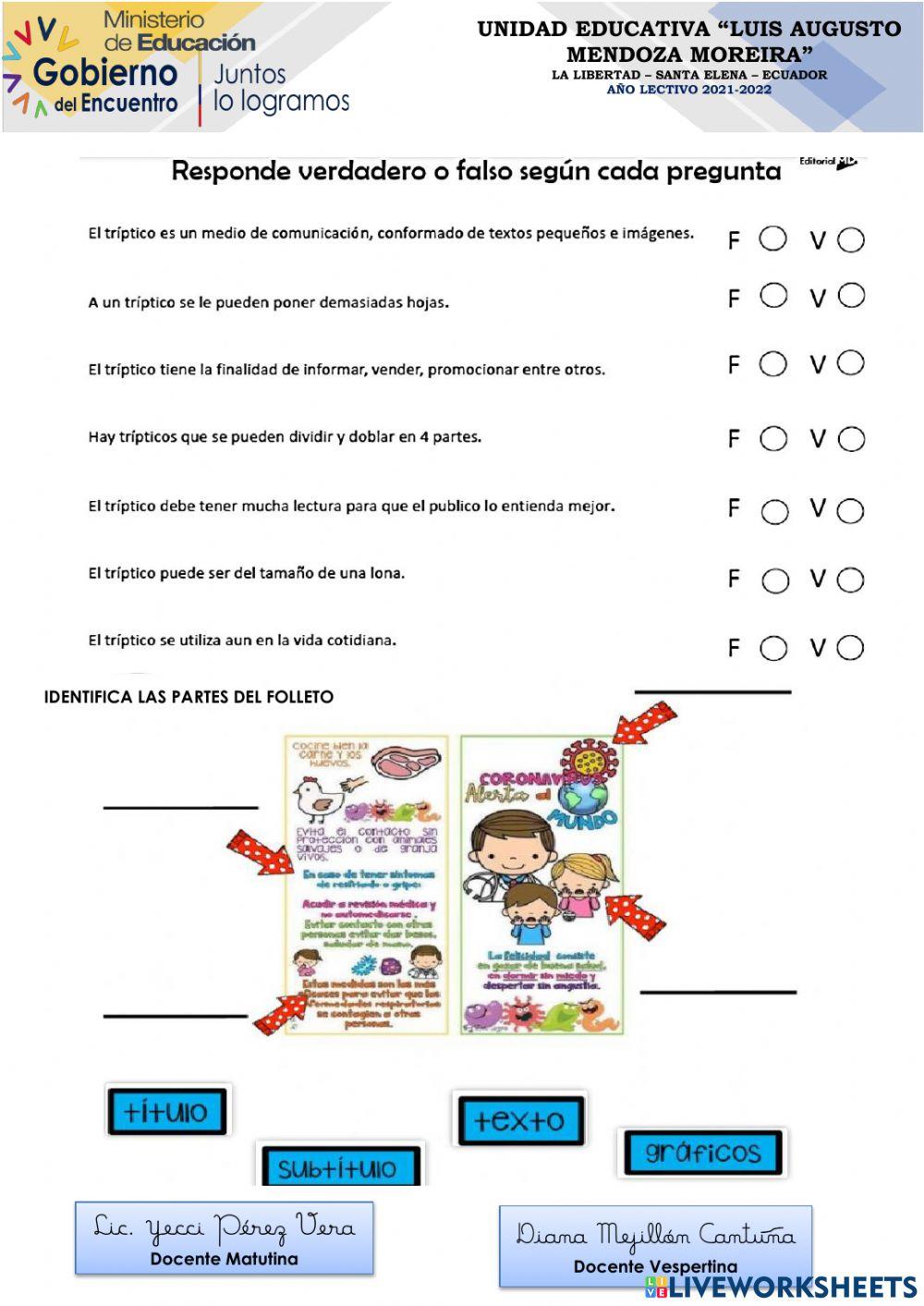 Repaso quimestral sexto