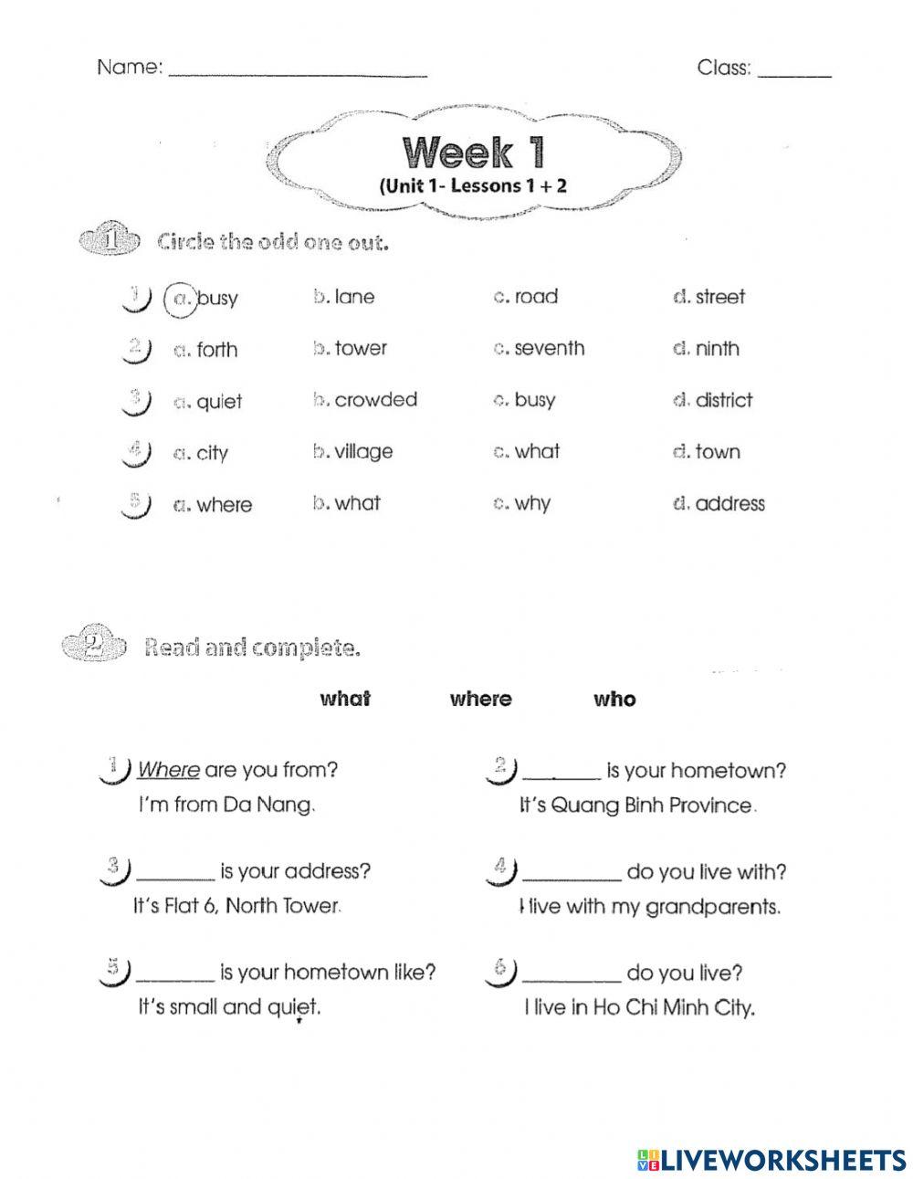 G5U1  What's your address