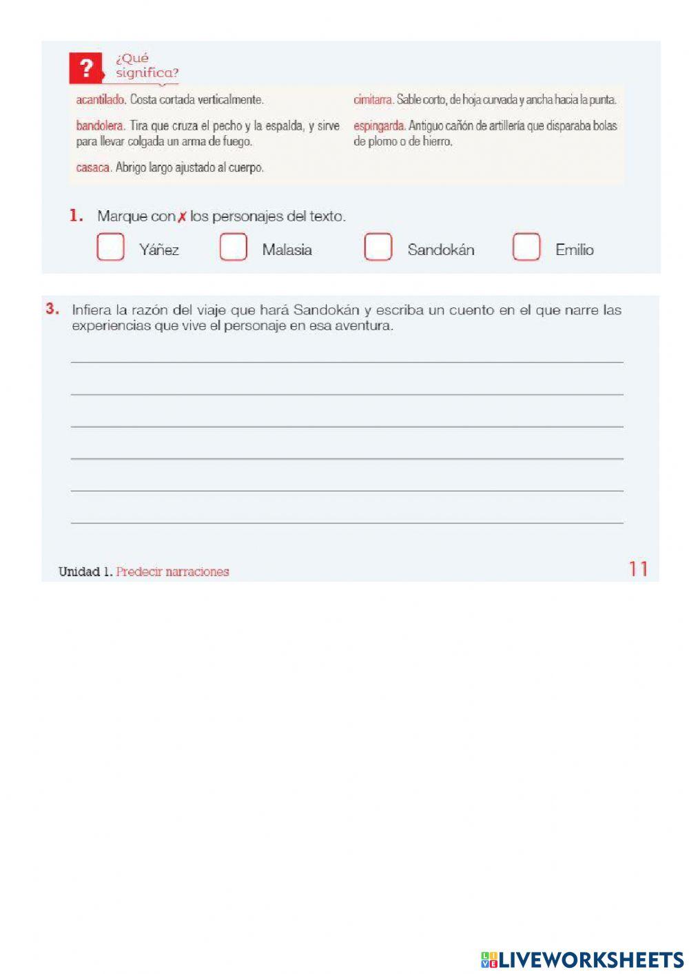 Evaluación diagnóstica p10y11-4GEspañol