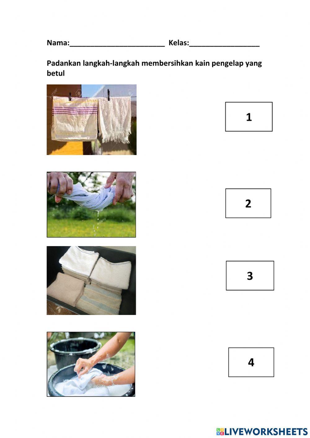 Membersihkan Kain Pengelap