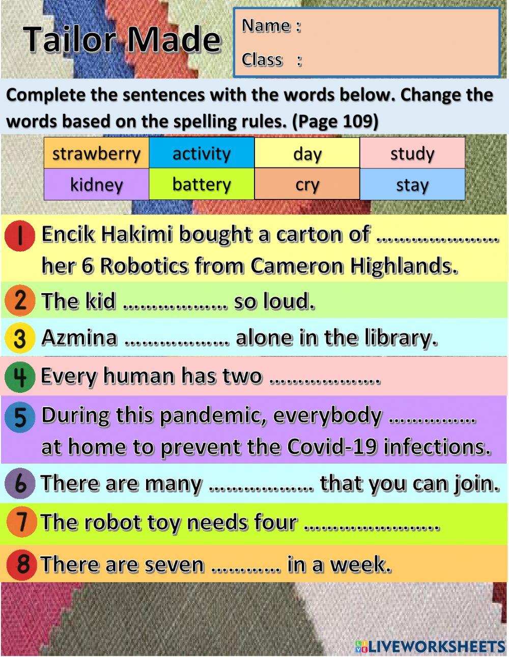 Year 6 Unit 11 Tailor Made