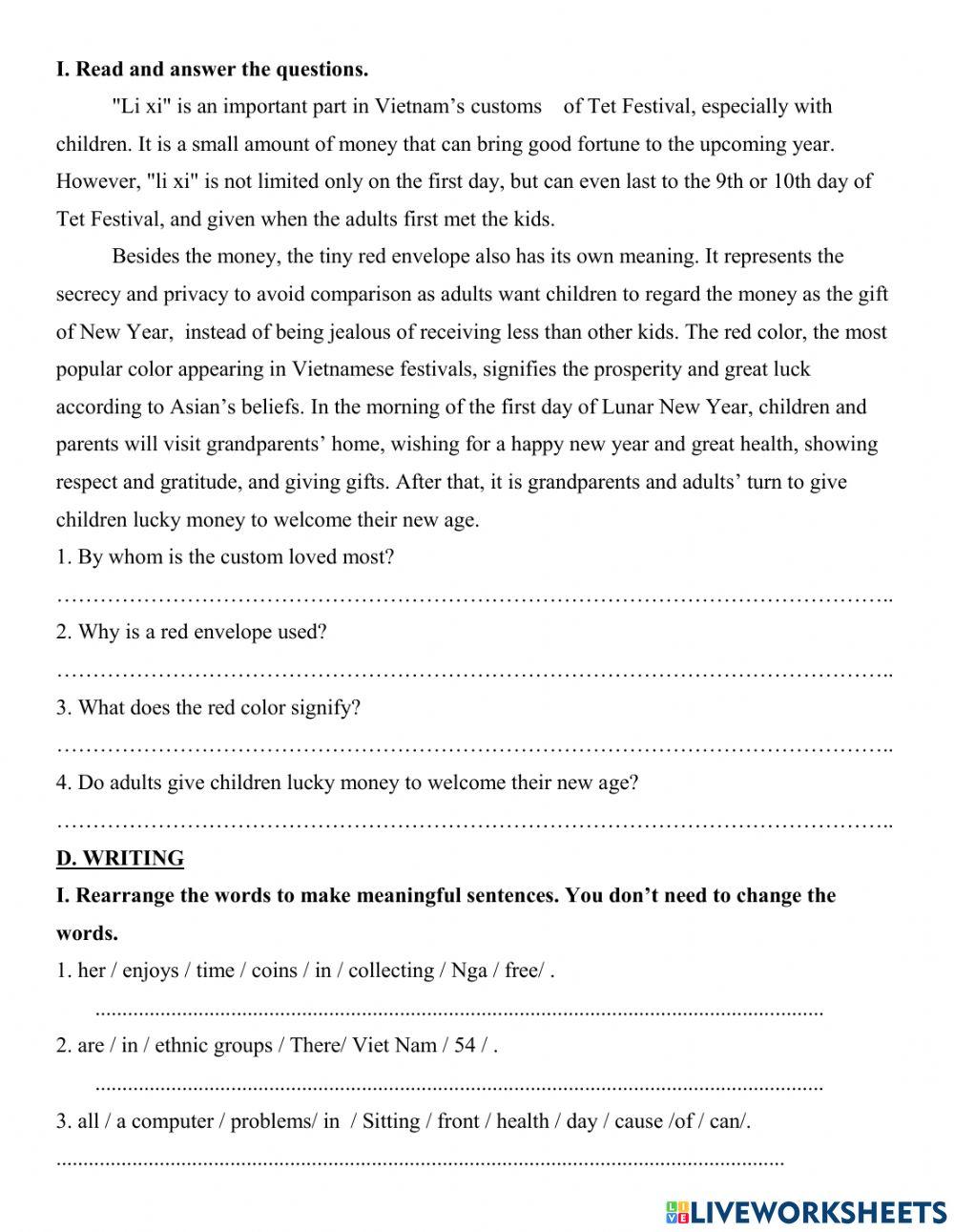 Mid - term Test 4 - G8