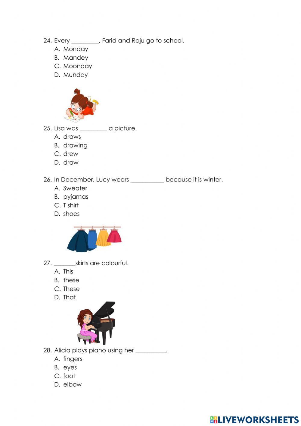 Bahasa inggeris tahun 2 a