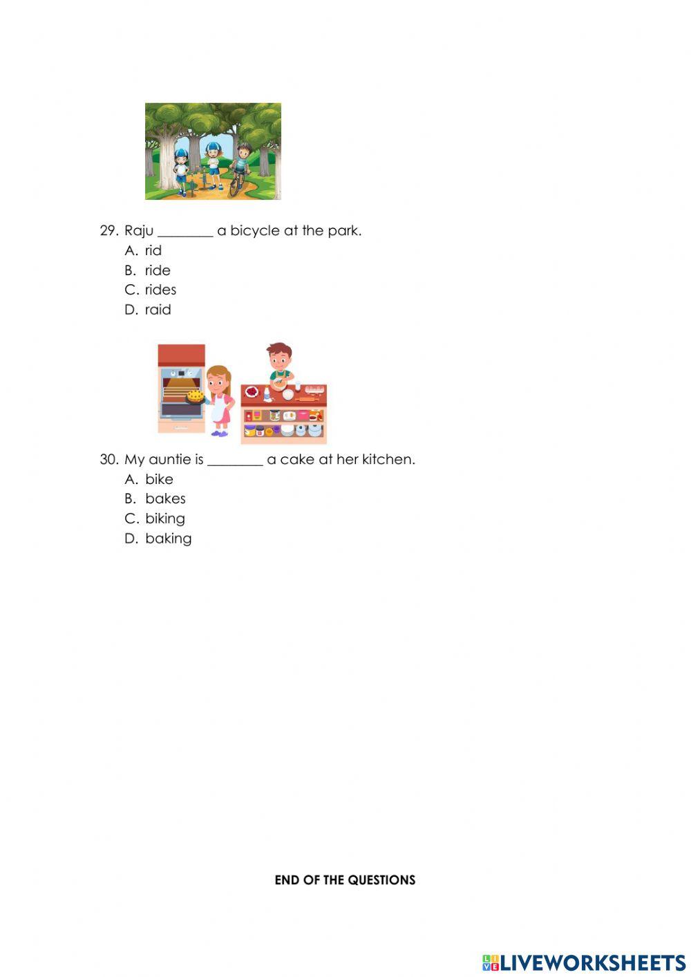 Bahasa inggeris tahun 2 a