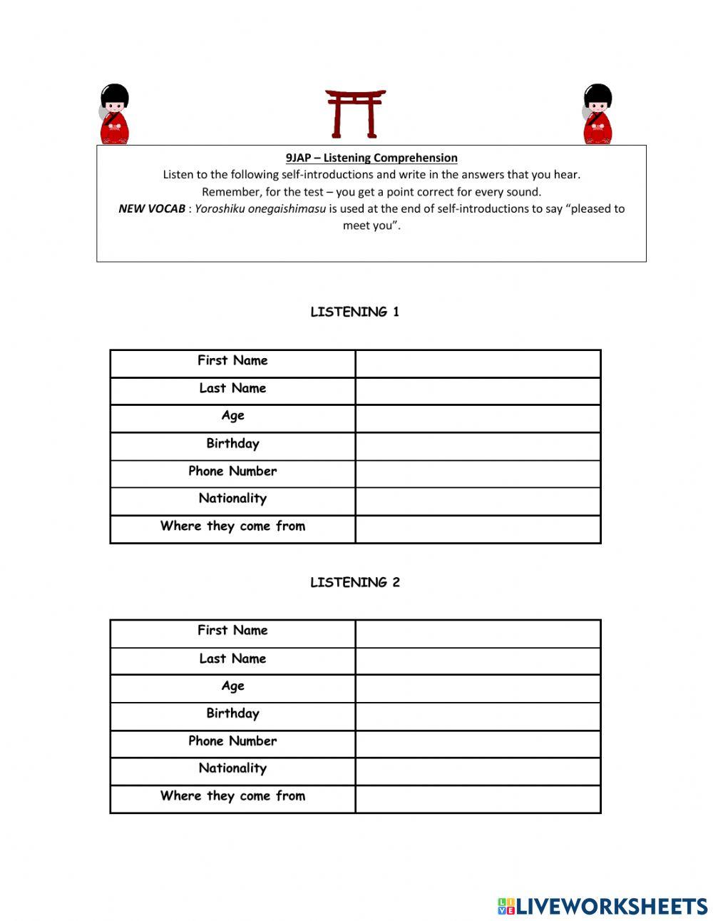 9JAP Listening Comprehension
