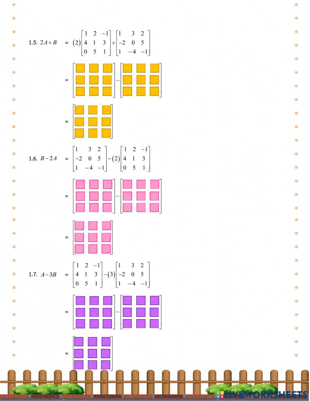 การคูณเมทริกซ์ด้วยค่าคงตัว