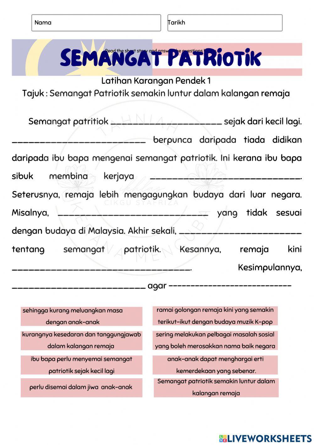 LATIHAN KARANGAN PENDEK 1 (langkah 3)
