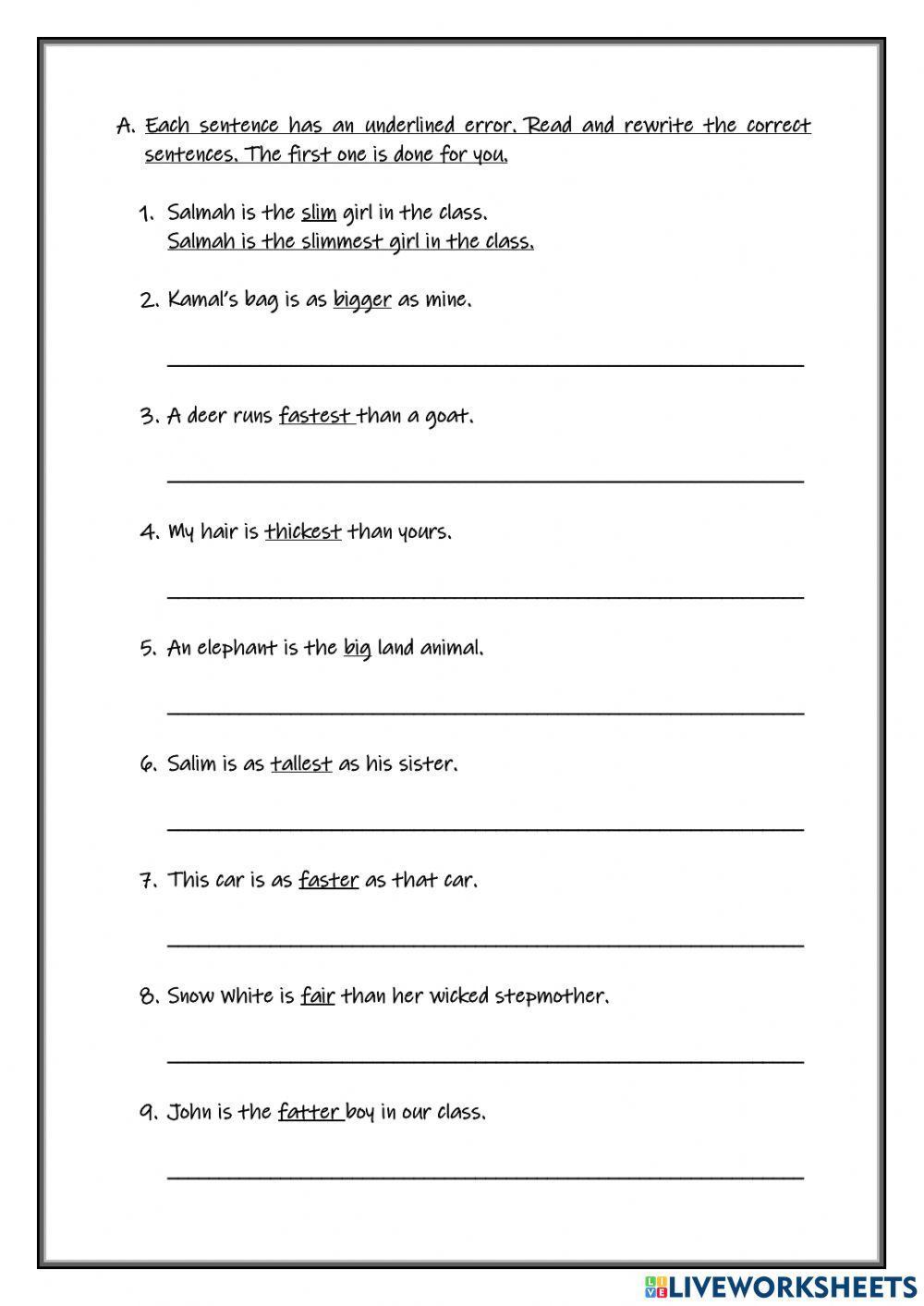 Comparison of adjectives