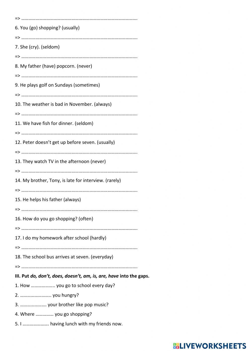 E6 Further Practice Unit 1.1