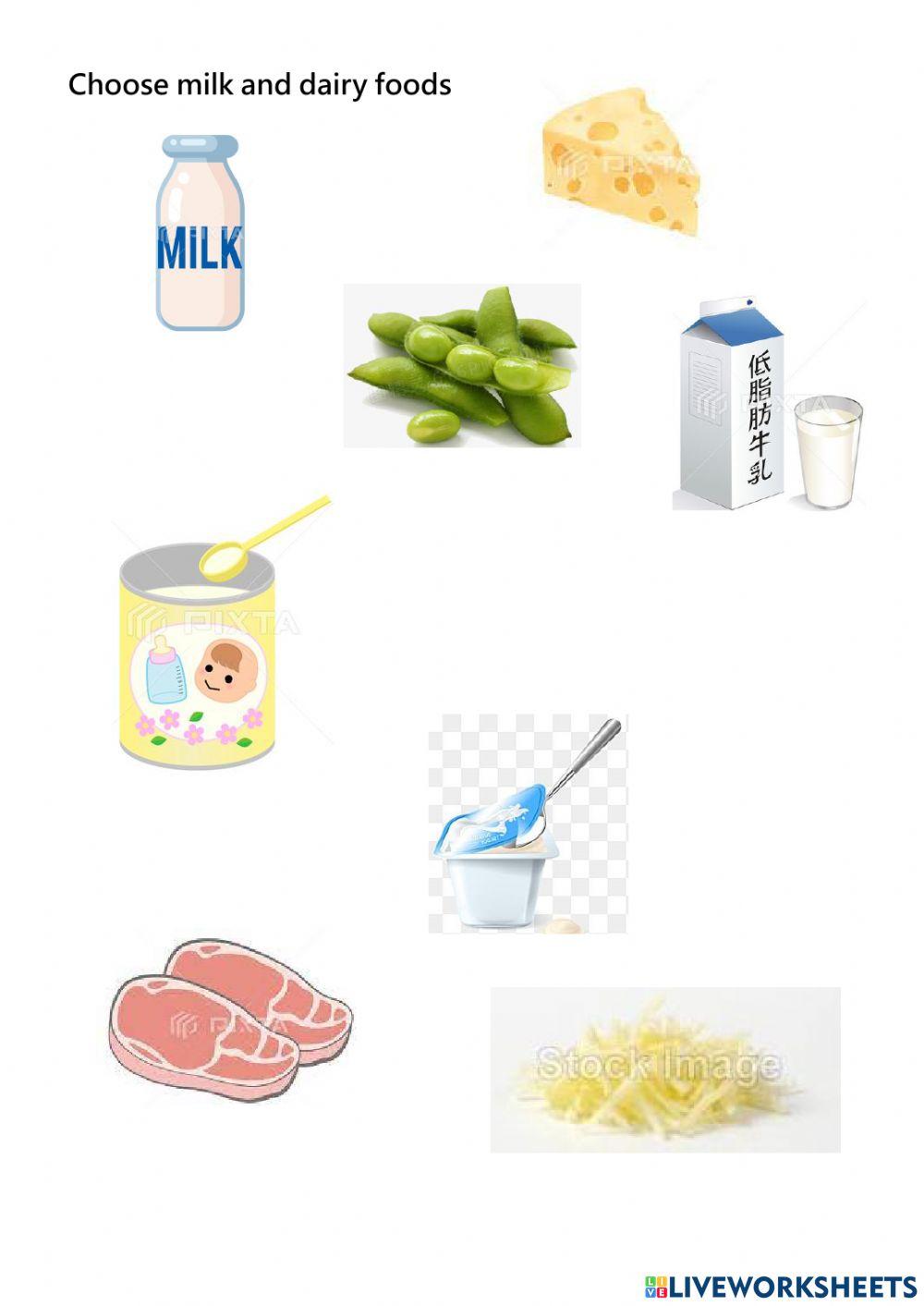 Choose milk and dairy foods