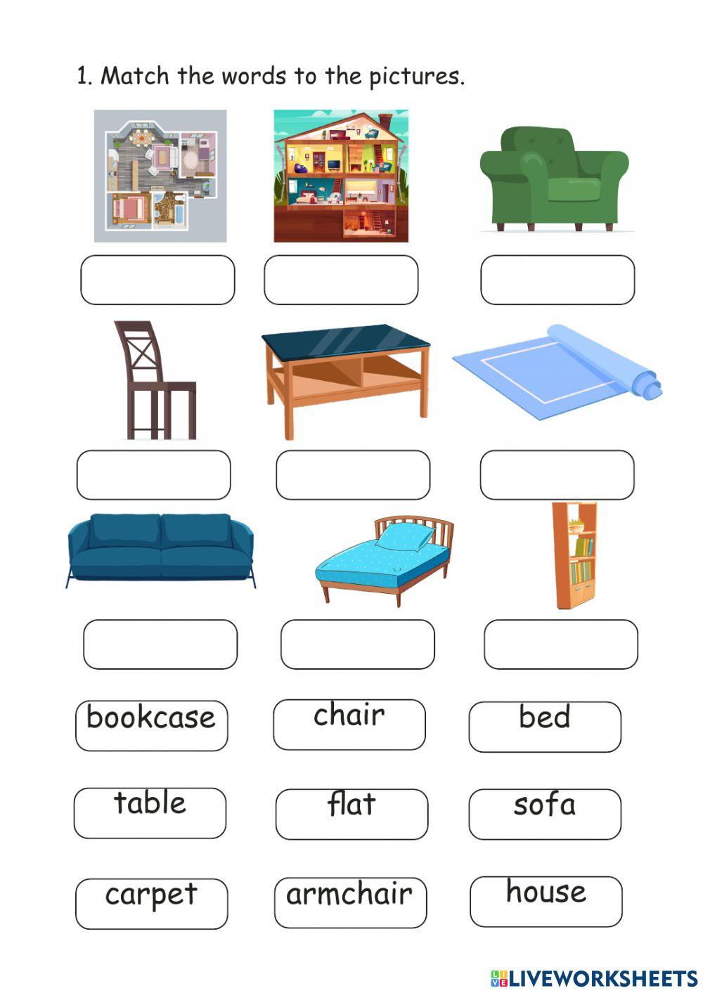 My home vocabulary worksheet Live Worksheets
