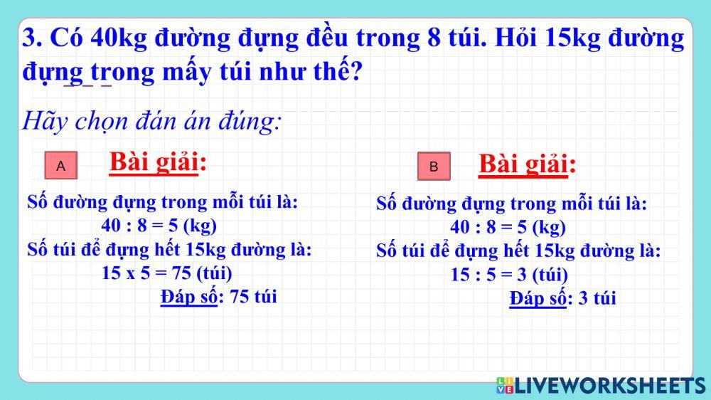Bài toán rút về đơn vị