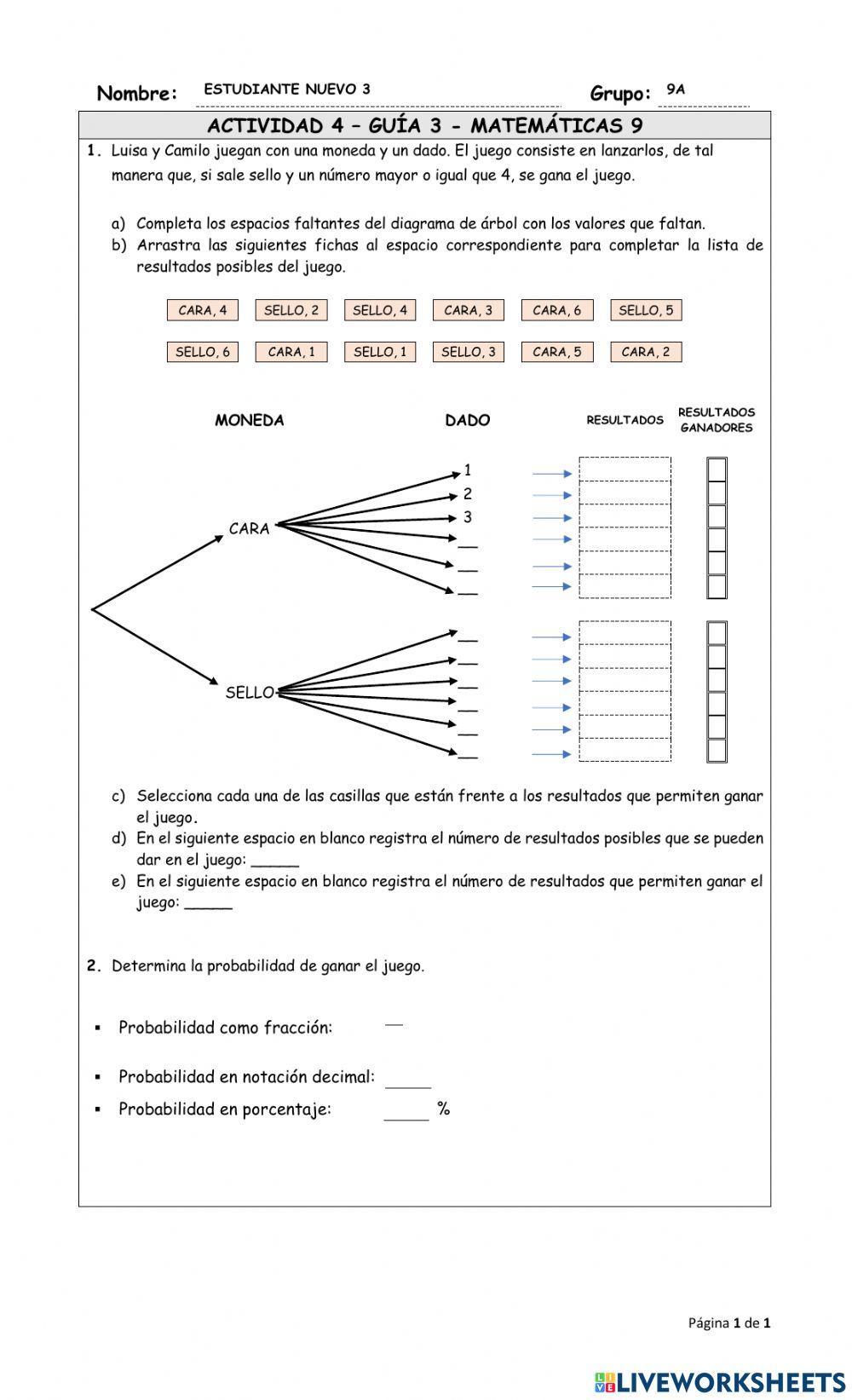 Técnicas para el cálculo de la probabilidad: diagrama de árbol