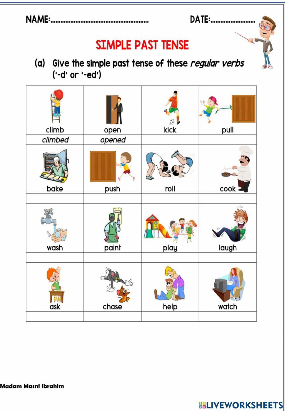 On holiday-past tense