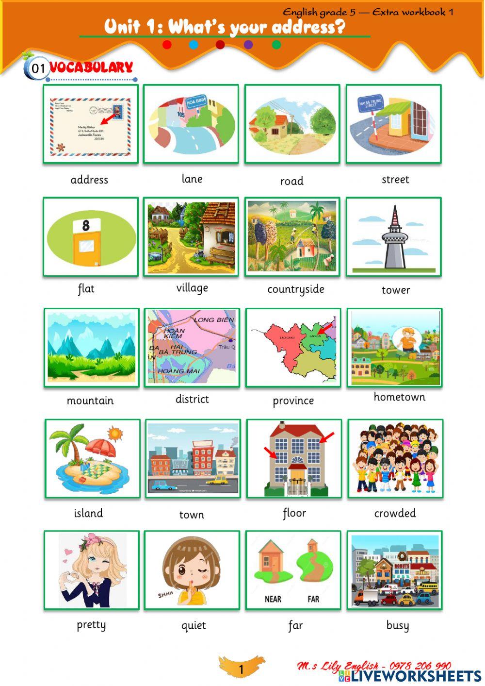 Unit 1: What's your address?