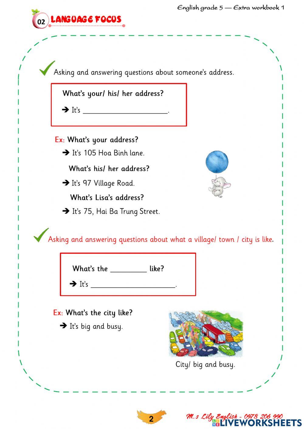 Unit 1: What's your address?