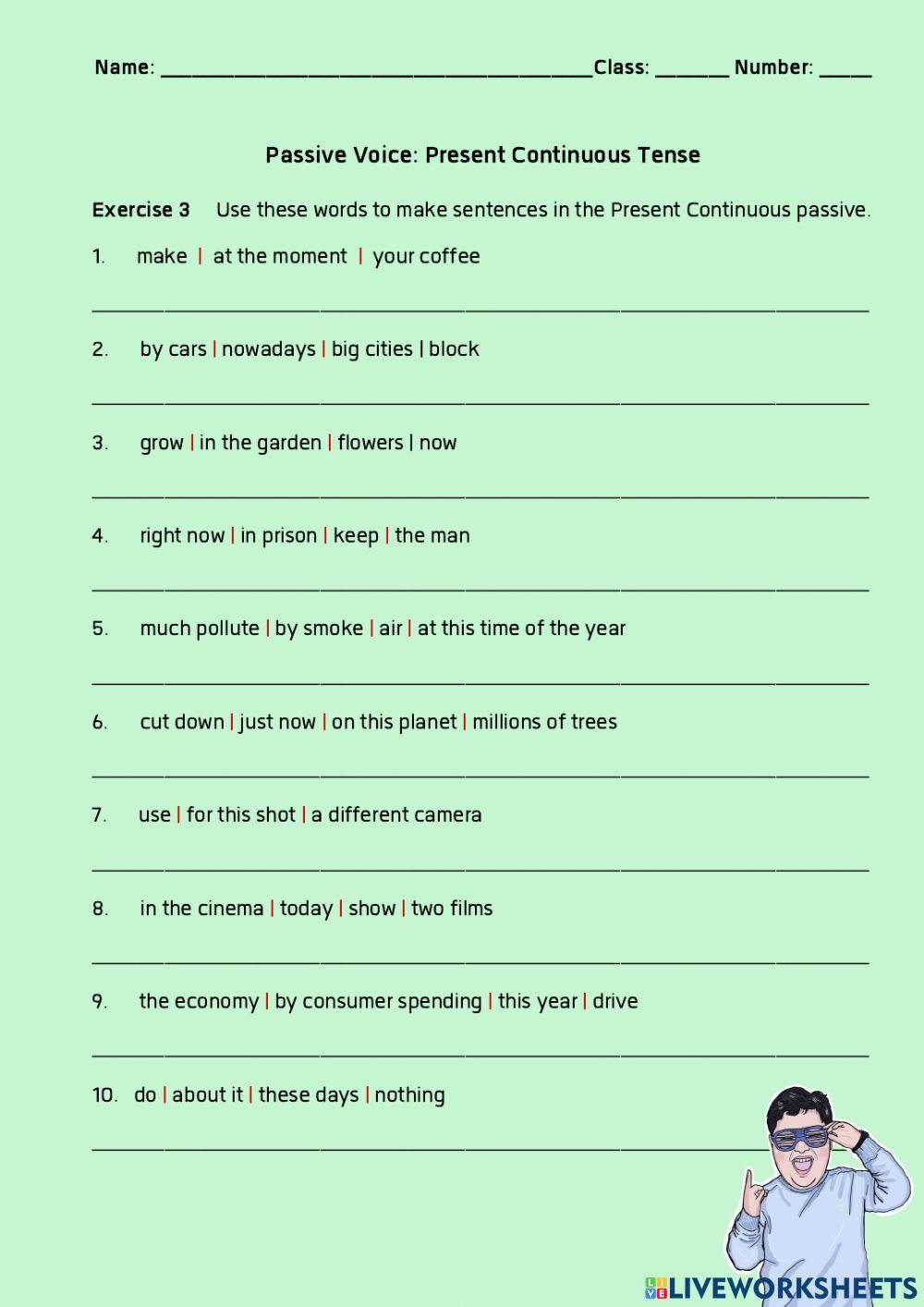 Active Voice and Passive Voice: Present Continuous Tense (P3)