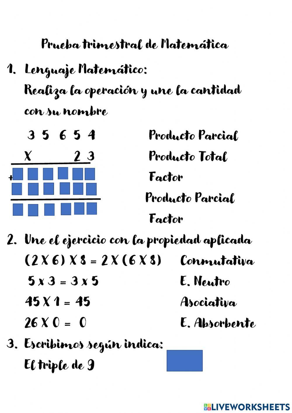 Prueba multiplicación
