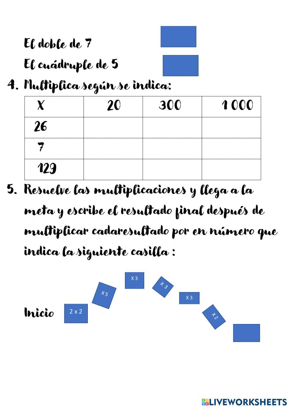 Prueba multiplicación