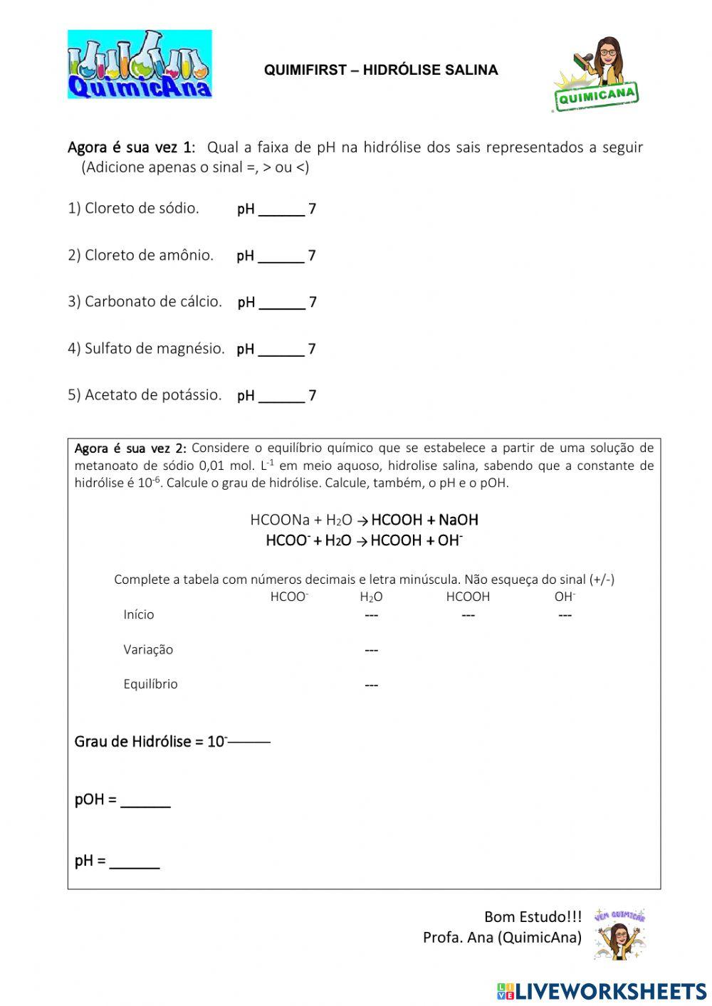 Quimifirst - Hidrólise Salina (Completo)