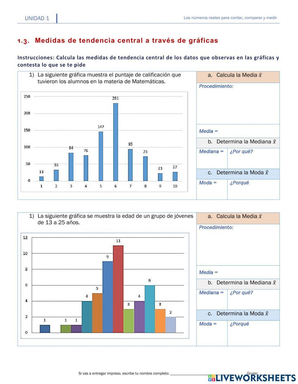 I.1.3. Medidas de tendencia central mediante gráficas