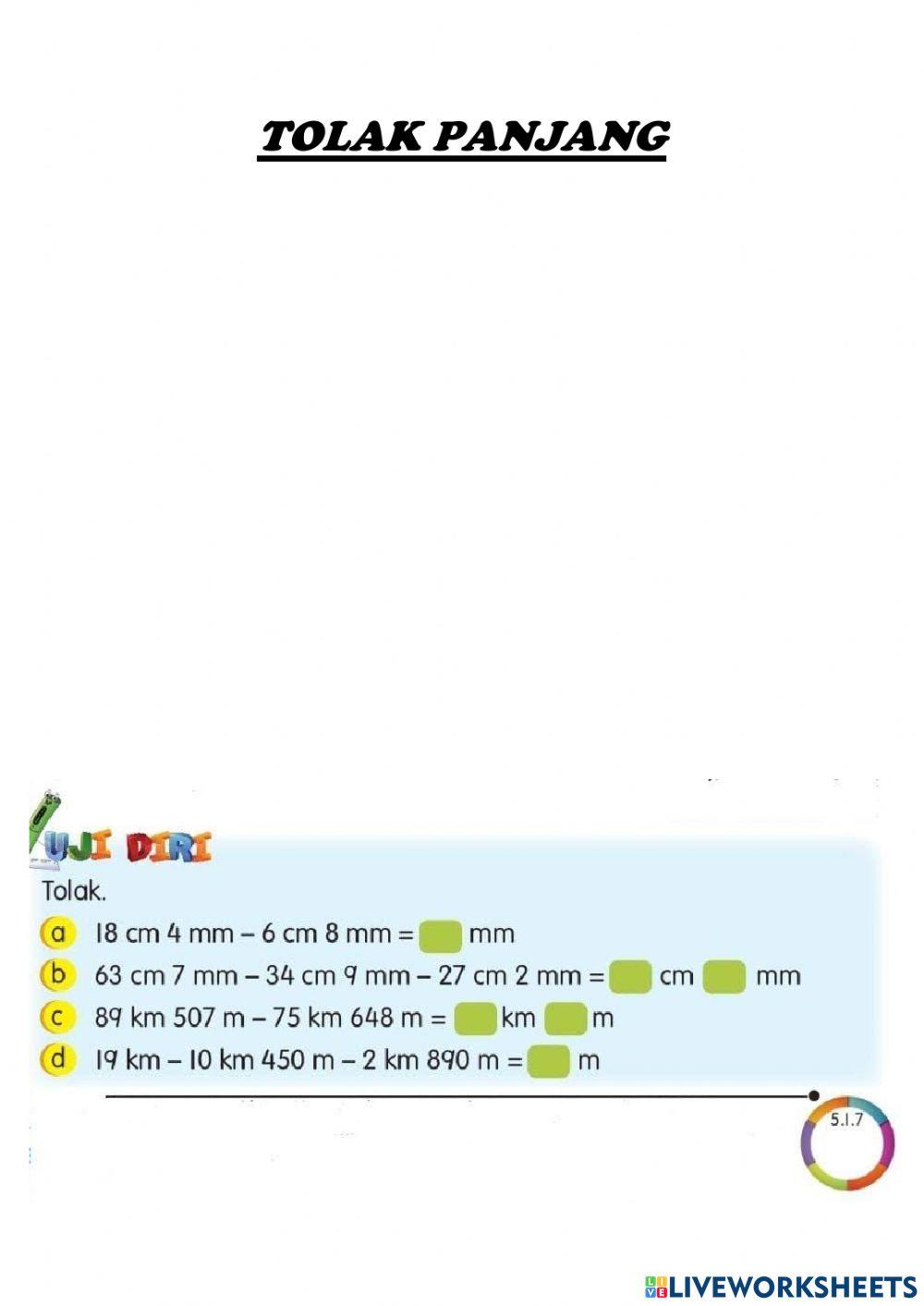 Tolak Panjang Tahun 4