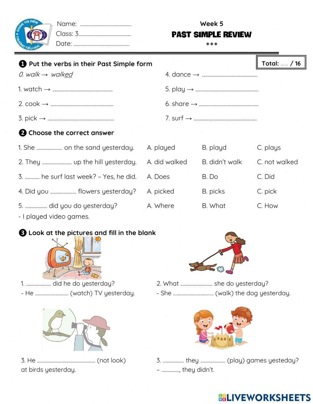 G3. Past Simple Review