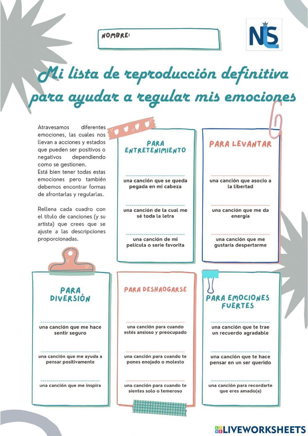 Playlist para regular emociones