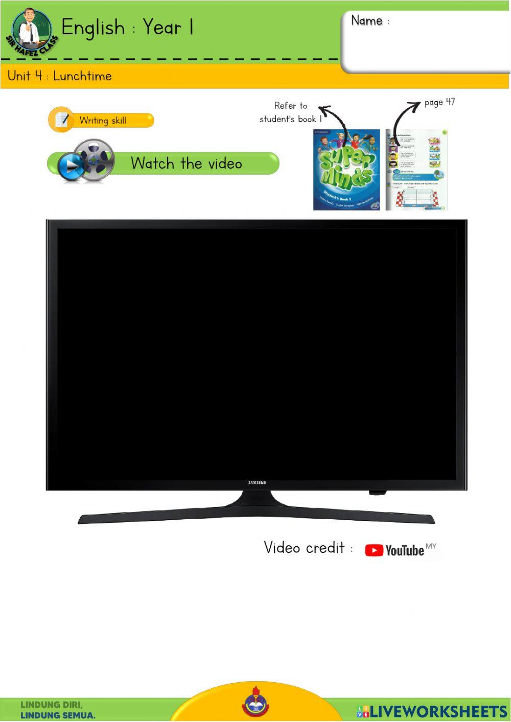 English Y1 - Lunchtime 04