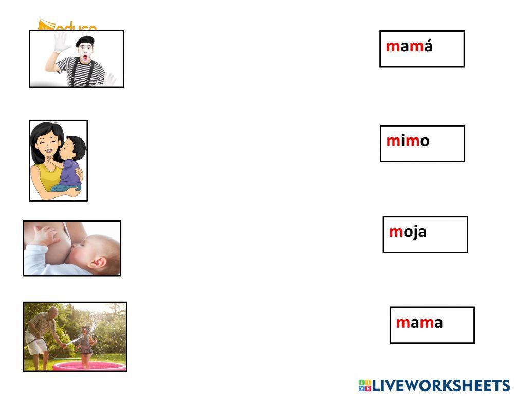 Leccion, ojo, mama, mano