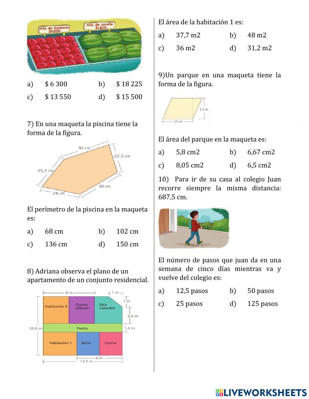 Quiz sobre operaciones de decimales