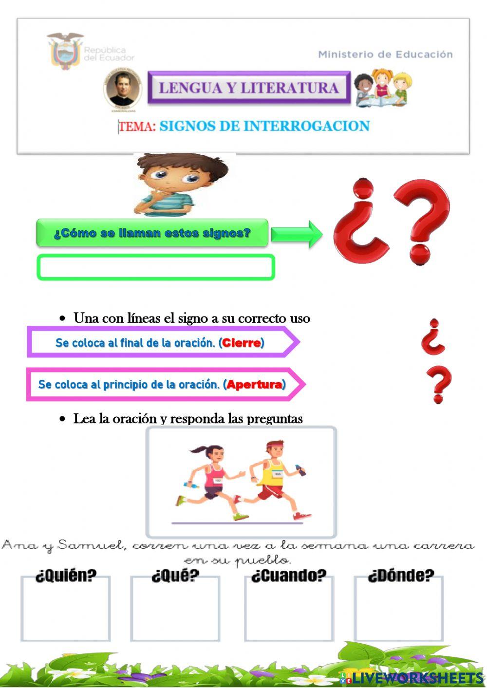 Signos de interrogacion