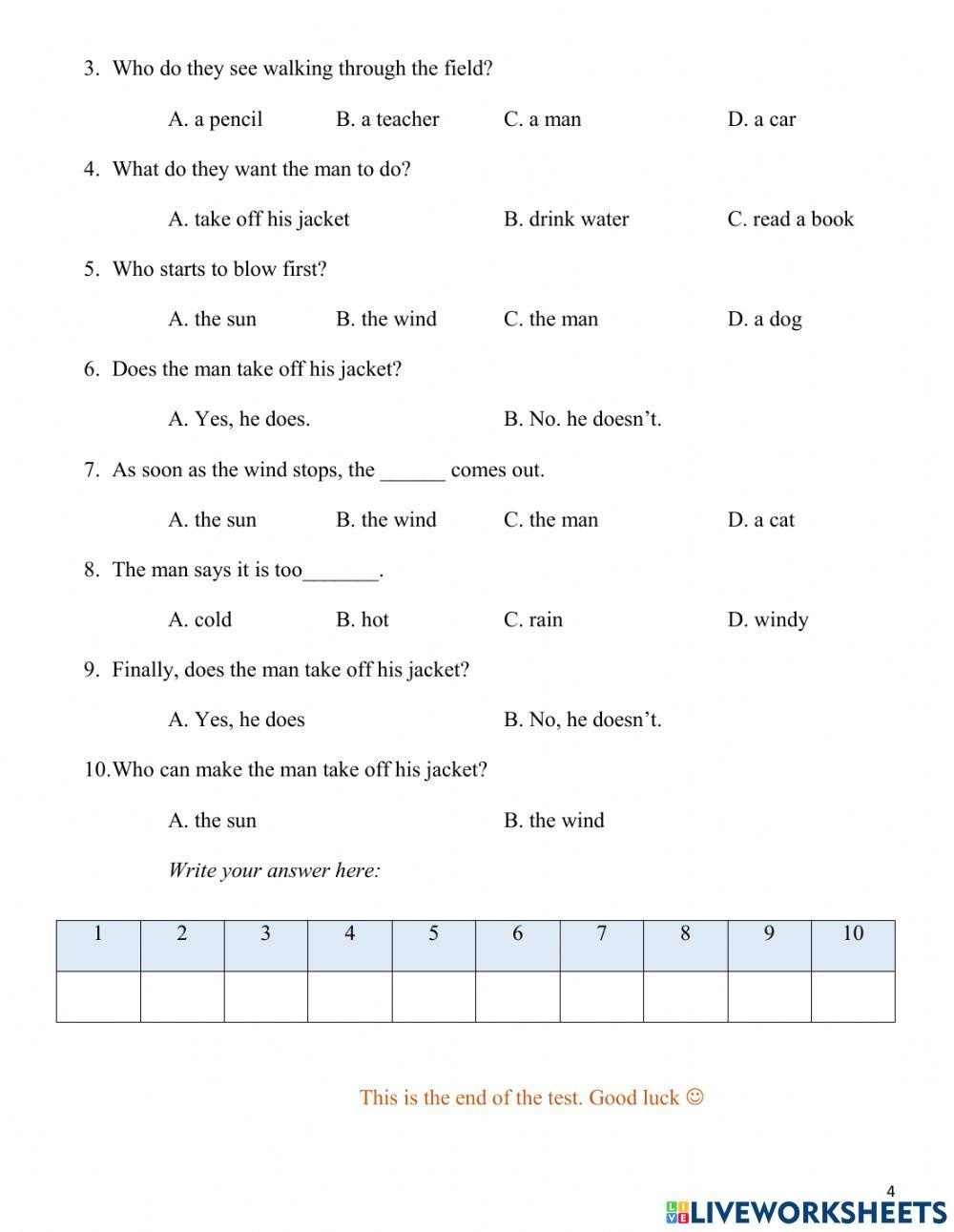 Pre-2A2 Listening Midterm Test(morning)
