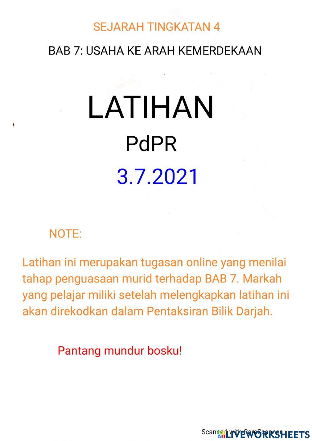 Bab 7: usaha ke arah kemerdekaan