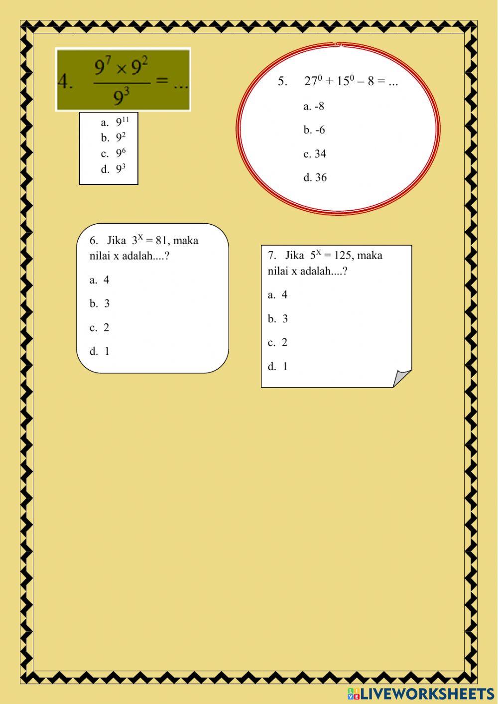 Perpangkatan dan bentuk akar