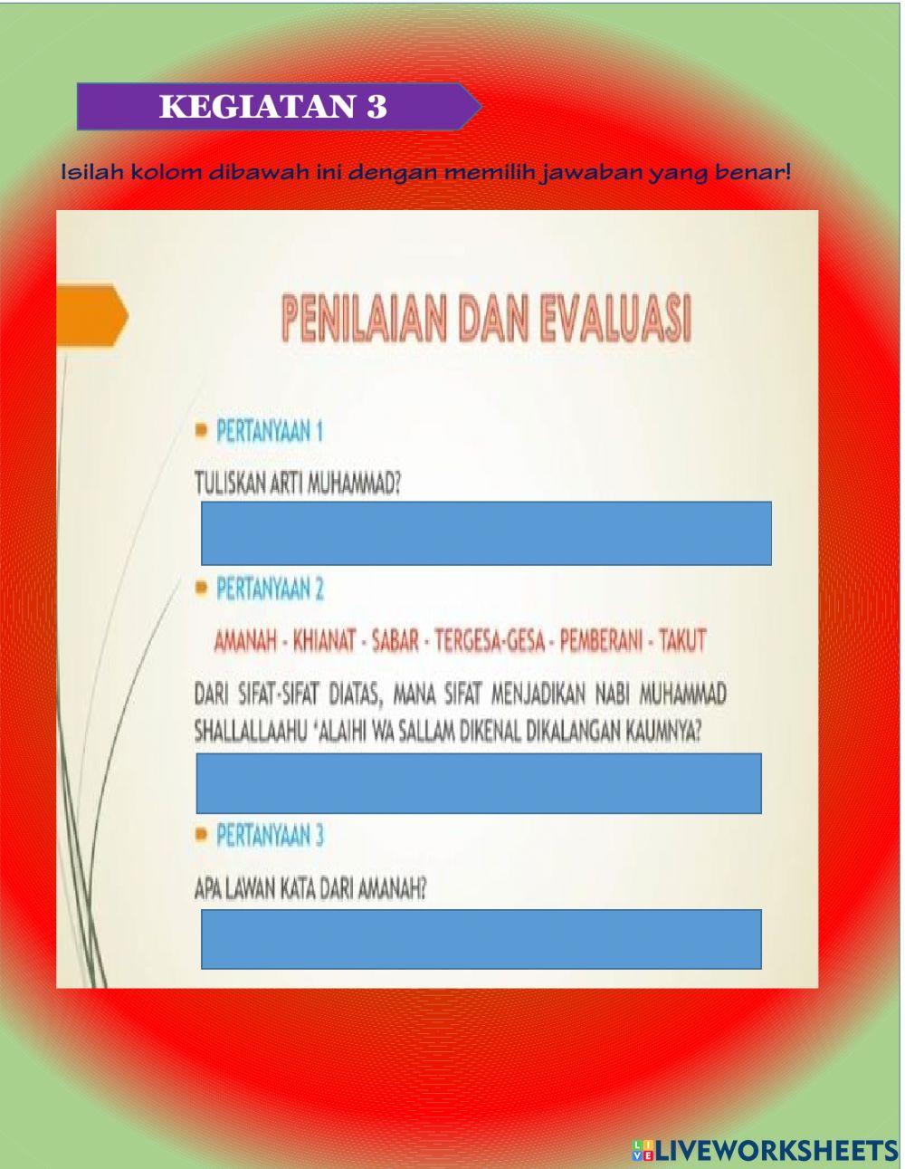 LKPD Siroh Hadits 4 Pembelajaran 1 dan 2