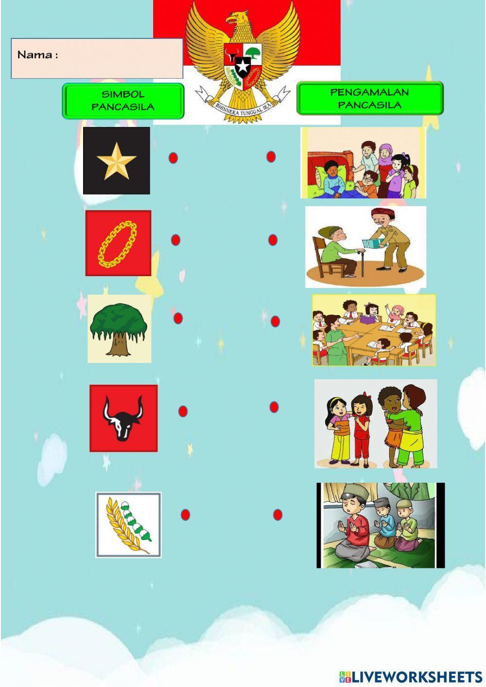 Pengamalan Sila Pancasila Interactive Activity Live Worksheets