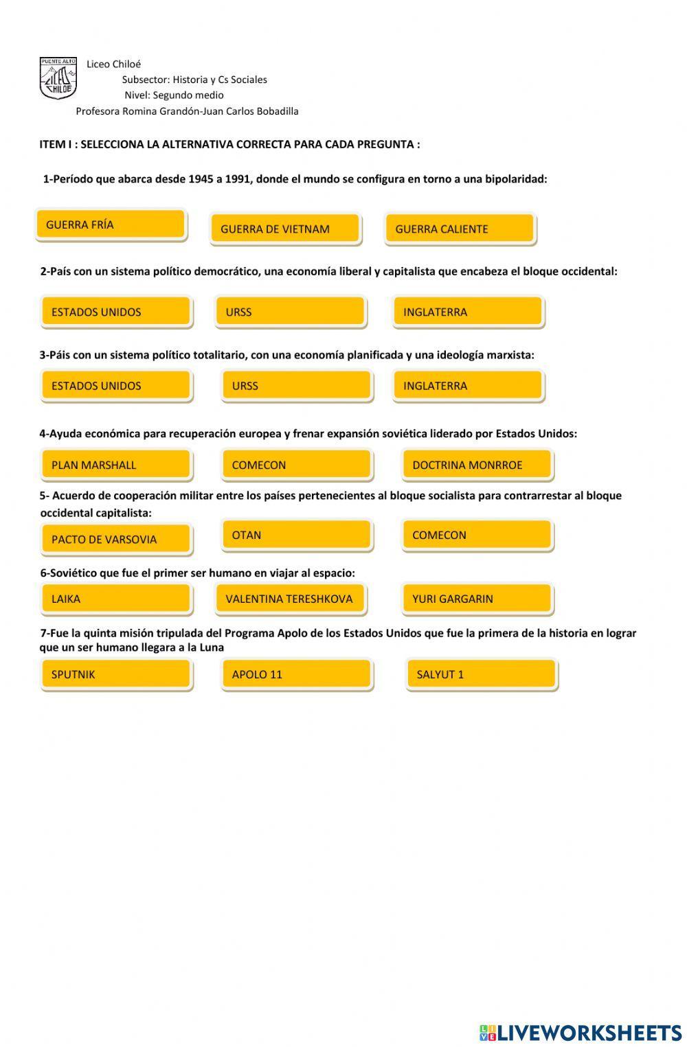 Guerra fría y sus características