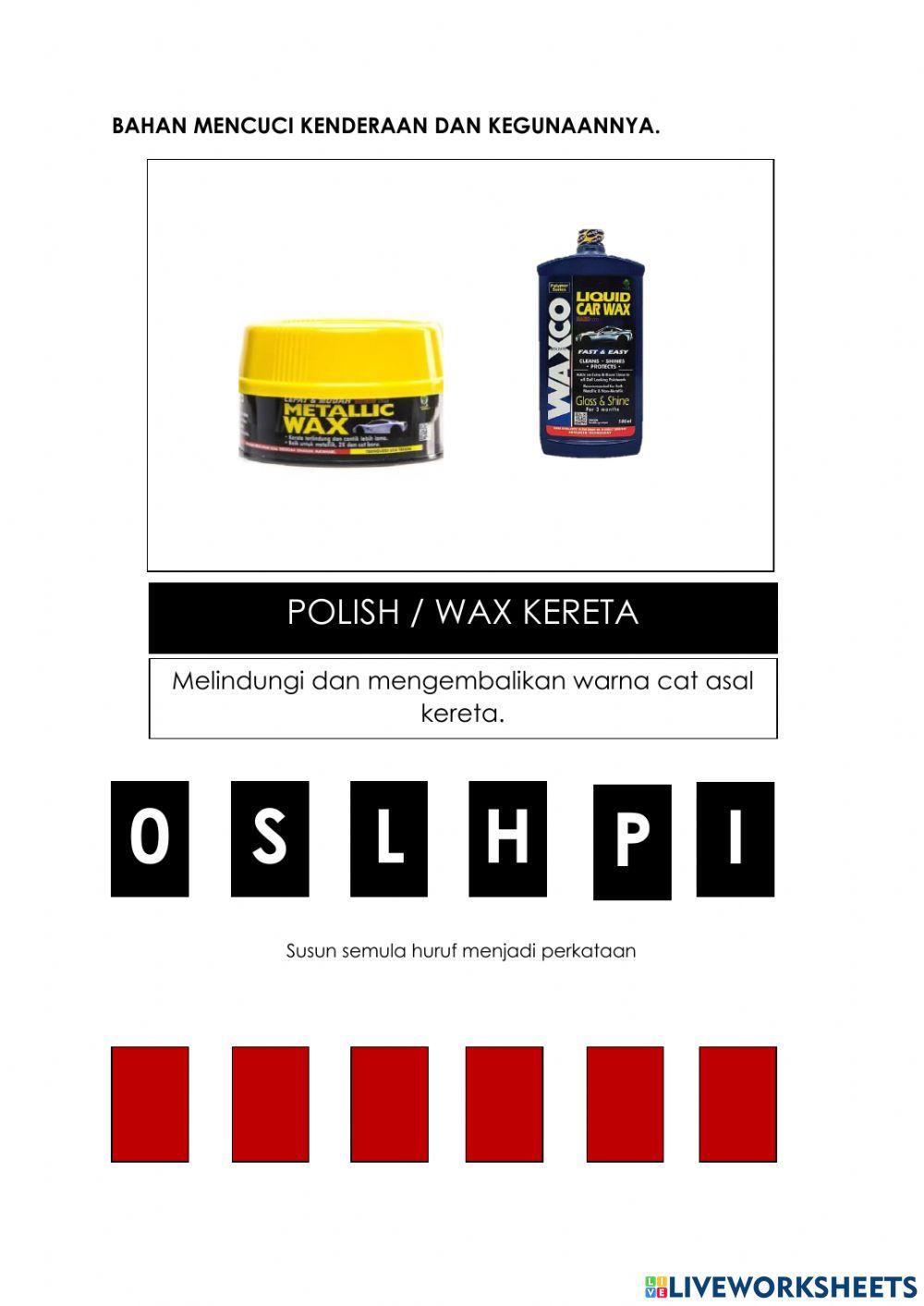 Bahan mencuci kereta