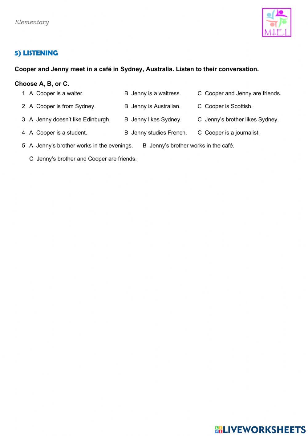 Mid term test - mutual elementary