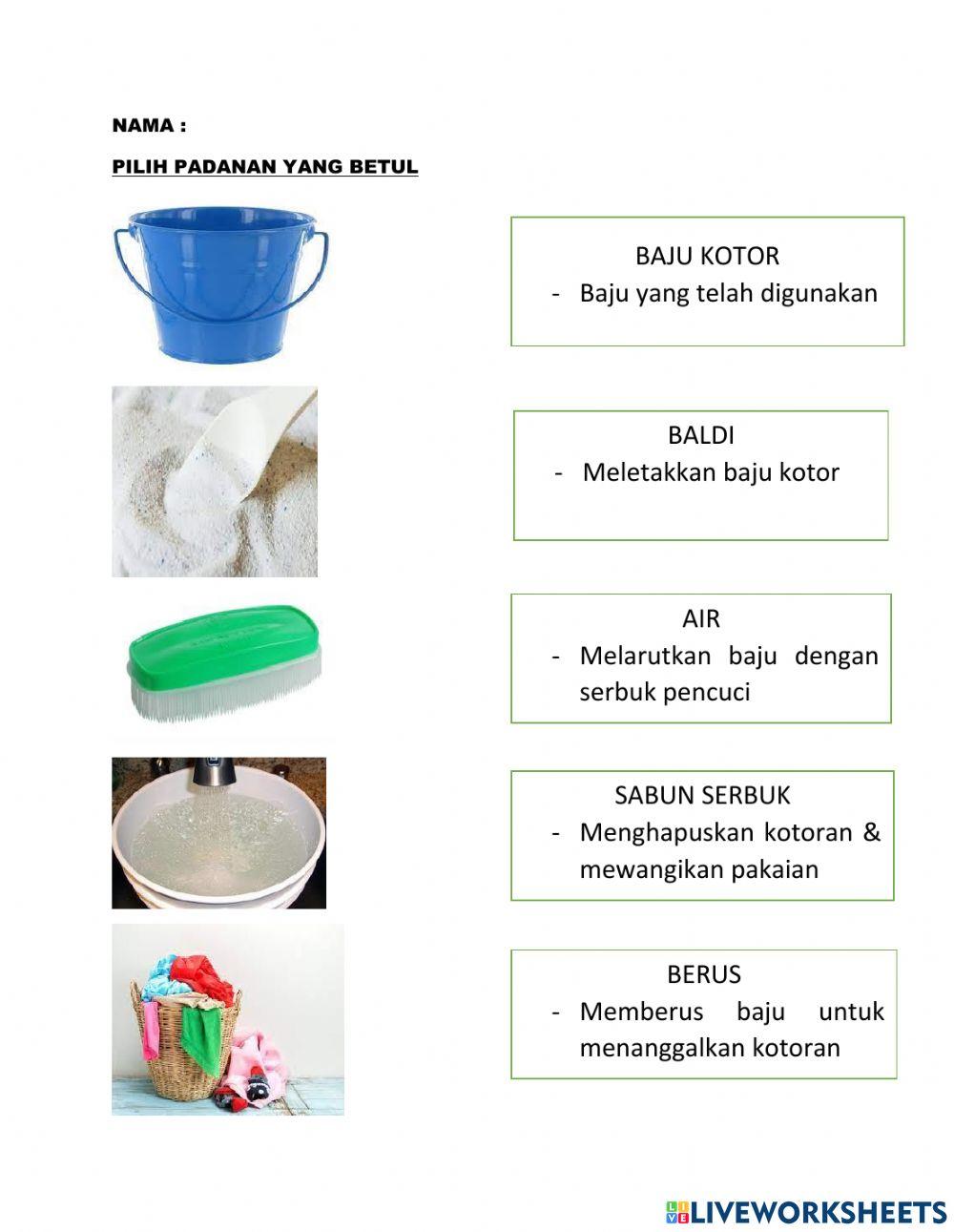 Alatan dan bahan pembersihan pakaian