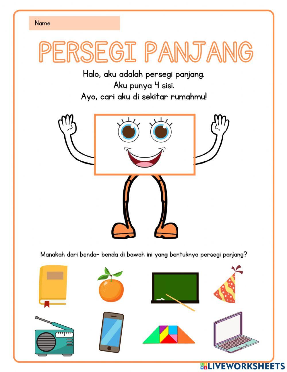 Mengenal Bentuk Persegi Panjang