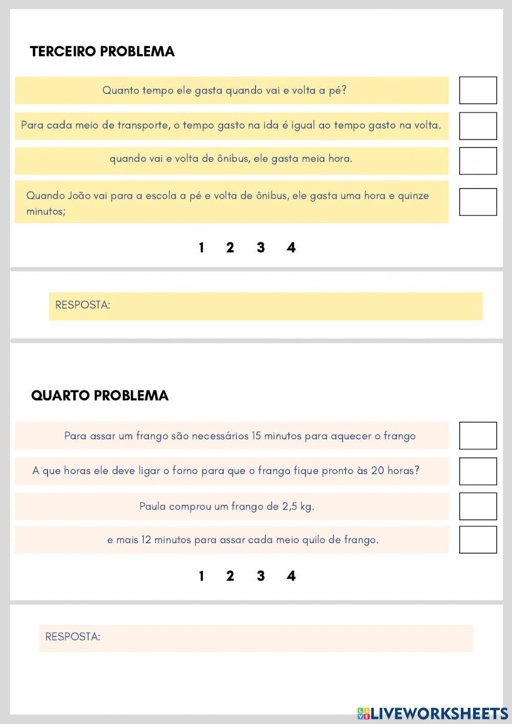 Problemas em tiras iii